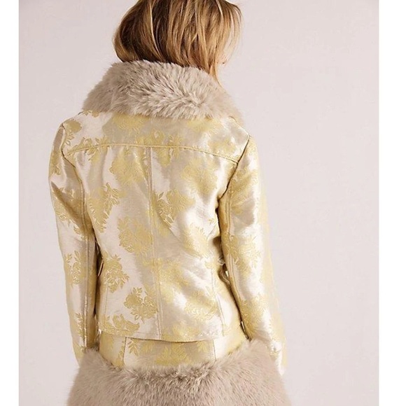 Free People French Exit Fur Trim Jacket - Picture 2 of 6